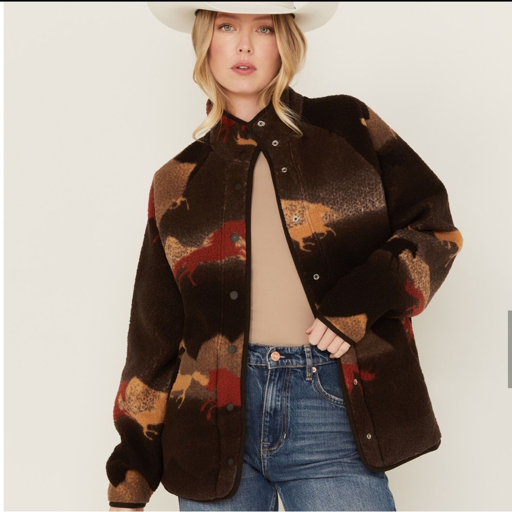 Wrangler Retro Fleece in Horse Print